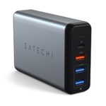 Satechi Type-C 75W Travel Charger with USB-C PD Fast Charge, Quick Charge 3.0 – Compatible with 2016/2017/2018 MacBook Pro/MacBook, iPad Pro, iPhone XS Max/XS/XR, Nintendo Switch, Microsoft Surface Go