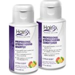 HairRx Professional Strengthening Shampoo & Conditioner Travel Set, Luxurious Lather, Citrus Scent, 2 Ounce Bottles