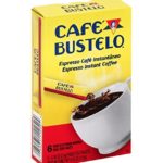 Café Bustelo Espresso Instant Coffee – 6 Count Individual Packs (1 Box) – Great Coffee For Travel – Instant Espresso