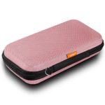 GLCON Cell Phone Carrying Case,Portable Hard EVA Case Protection for External Battery,GPS,Hard Drive,USB/Charging Cable,Mesh Inner Pocket,Zipper Enclosure and Durable Exterior,Travel Pouch Bag,Pink