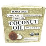 Trader Joe Organic Virgin Coconut Oil Packets (Pack of 14 Packets), Net Wt. 7.1 fl oz