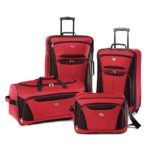 American Tourister Luggage Fieldbrook II 4 Piece Set, Red/Black, One Size