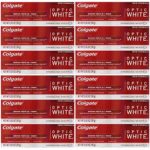 Colgate Optic White Teeth Whitening Toothpaste, Sparkling White, Sparkling Mint, Travel Size 0.85 Ounces – Pack of 12