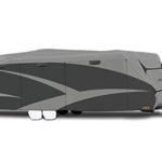 ADCO 52243 Designer Series SFS Aqua Shed Travel Trailer RV Cover – 24’1″ – 26′, Gray