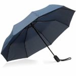 Repel Windproof Travel Umbrella with Teflon Coating (Navy Blue)