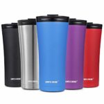 SIMPLE DRINK 16oz Vacuum Insulated Coffee Travel Mug – Elegant Stainless Steel Tumbler with Spill-Proof Lid, Works Great for Ice Drink, Hot Beverage
