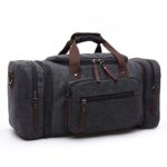 Toupons 20.8” Large Canvas Travel Tote Luggage Men’s Weekender Duffle Bag
