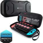 Mumba Carrying Case for Nintendo Switch, Deluxe Protective Travel Carry Case Pouch for Nintendo Switch Console & Accessories [Dual Protection] [Large Capacity] (Black)