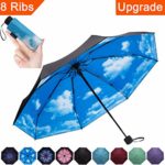 NOOFORMER Mini Travel Umbrella -95% Anti-UV Lightweight Compact Small Folding Umbrellas -8 Ribs