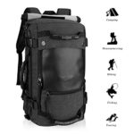 Ibagbar Upgraded Hiking Backpack Water Resistant Travel Backpack Camping Climbing Backpack Rucksack, Daypack for Men and Women Black