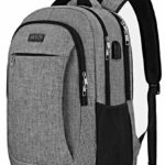 Travel Laptop Backpack, IIYBC Anti Theft Laptop Bag with USB Charging Port and Headphone Interface, Business Backpack for Men Women,College School Computer Bag Fits 17 Inch Laptop and Notebook-Grey