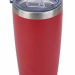 SUNWILL 20oz Tumbler with Lid, Stainless Steel Vacuum Insulated Double Wall Travel Tumbler, Durable Insulated Coffee Mug, Powder Coated Wine Red, Thermal Cup with Splash Proof Sliding Lid