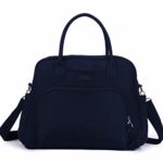Lily & Drew Carry On Weekender Overnight Travel Shoulder Bag for 15.6 Inch Laptop Computers for Women (Dark Blue V2)