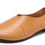 Kunsto Women’s Genuine Leather Comfort Glove Shoes Ballet Flat