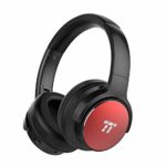 TaoTronics Active Noise Cancelling Headphones [2019 Upgrade] Bluetooth Headphones Over Ear Headphones Hi-Fi Sound Deep Bass, Quick Charge, 30 Hours Playtime for Travel Work TV PC Cellphone-Red