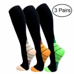 Copper Compression Socks For Men & Women(3 Pairs)- Best For Running,Athletic,Medical,Pregnancy and Travel -15-20mmHg (L/XL, Multicoloured 20)