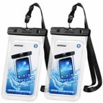 Mpow 097 Universal Waterproof Case, IPX8 Waterproof Phone Pouch Dry Bag Compatible for iPhone Xs Max/XR/X/8/8P/7/7P Galaxy up to 6.5″, Protective Pouch for Pools Beach Kayaking Travel or Bath (2-Pack)