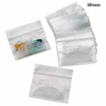 Pill Pouch Bags – (Pack of 100) 3″ x 2.75″ Pill Baggies and Disposable Plastic Travel Pill Bags with Write-on Labels