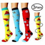 Compression Socks (3 Pairs), 15-20 mmHg is BEST Athletic & Medical for Men & Women, Running, Flight, Travel, Nurses – Boost Performance, Blood Circulation & Recovery (Small/Medium, Assorted 7)