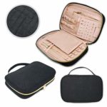Juniper Aspen Travel Jewelry Organizer: Jewelry Case for Traveling Storage, Travel Jewelry Roll, Portable Small Black Necklace, Ring, Earring, and Bracelet Case, Jewlery Box for Travel