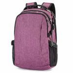 Laptop Backpack, Business Anti-Theft Ultra-Thin and Durable Travel Backpack with USB Charging Port Waterproof, University Men and Women Computer Bag Suitable for 14-inch laptops and laptops – Purple