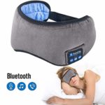 Sleep Headphones Bluetooth Wireless Eye Mask – Homder Headphones Travel Sleeping Headband Built-in Speakers Microphone Handsfree Adjustable Washable