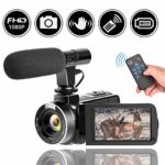 Full HD Camcorder 1080p Digital Camera 30FPS Video Camera for YouTube Vlogging Camera with Microphone and Remoter