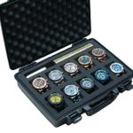 Case Club Waterproof 10 Watch Travel Case with Accessory Pocket