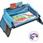 Kids Travel Play Tray – Activity, Snack, Play Tray & Organizer for Car Seat, Stroller Or Airplane Traveling – Keeps Children Entertained – Portable and Foldable + Free Bag & E-Book by KBT