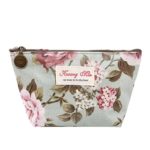 Thenlian Vintage Floral Printed Bag Women Make Up Bags Travel Bag Make Up Pouch Coin Bag (C)