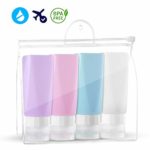 Travel Bottles Set, Leakproof Silicone Travel Containers,Squeezable Travel Tubes Toiletry Containers for Shampoo Lotion Soapn