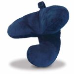J-Pillow Travel Pillow, British Invention of The Year, 2019 Version with Increased 3D Support for Head, Chin & Neck in Any Sitting Position, Attach to Luggage – Dark Blue