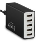 Multi Port USB Wall Charger 40W 8A, 5 Port Desktop USB Charging Station for Multiple Devices, Travel Portable USB Charger for Cell Phone, Tablet and More USB Port Device