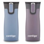 Contigo AUTOSEAL West Loop Vacuum-Insulated Stainless Steel Travel Mug,  16 oz, 2-Pack, Earl Grey/Dark Plum