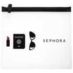 Sephora Beauty On The Fly Clear Travel Bag Cosmetic Tote 8.25 X 7.5 Inches Size