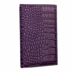 ZOMUSAR Crocodile Pattern Travel Document Organizer & Passport Wallet Case, Family Passport Holder Id (Purple)