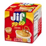 Jif to Go Creamy Peanut Butter Snacks 4.5 oz 3 Individual 1.5 ounce Cups (Pack of 2)