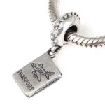 Aircraft Charm 925 Sterling Silver Airplane Passport Charm Travel Charm fit for Pandora Charms Bracelets