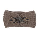 Women Knitted Headband Ear Warmer Stretchy Headwrap Head Wrap Hair Band Turban for Cold Whether by BCDshop (Khaki 1)
