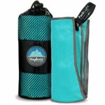 Youphoria Outdoors Microfiber Quick Dry Travel Towel – Ideal Fast Drying Towels for Travel, Camping, Beach, Backpacking, Gym, Sports, and Swimming – Ultra Light, Fast Drying and Absorbent – 3 Sizes