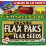 Carrington Farms Organic Ground Milled Flax Seed, 12 Count Easy Serve Packet
