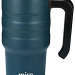 MIRA 20 oz Stainless Steel Travel Car Mug with Handle & Spill Proof Twist On Flip Lid | Vacuum Insulated Thermos Tumbler Keeps Coffee, Tea, Drinks Piping Hot or Ice Cold | French Blue