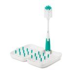 OXO Tot On-The-Go Drying Rack with Bottle Brush, Teal