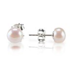 PAVOI Sterling Silver AAA+ Quality Handpicked Freshwater Cultured Stud Pearl Earrings