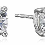 Amazon Essentials Sterling Silver Genuine or Created Round Cut Birthstone Stud Earrings