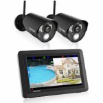 CasaCam VS802 Wireless Security Camera System with AC Powered HD Nightvision Cameras and 7″ Touchscreen Monitor (2-cam kit)