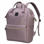 Bebamour Casual College Backpack Lightweight Travel Wide Open Back to School Backpack for Women&Men (Pink)