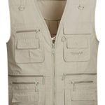 Gihuo Men’s Summer Outdoor Work Safari Fishing Travel Vest with Pockets