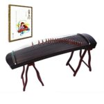 OrientalMusicSanctuary Professional Black Sandalwood Travel Guzheng – INCLUDES COMPREHENSIVE TUTORIAL BOOK AND ETUDES