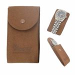 Vinerstar Suede Leather Watch Pouch for Watches with Bracelets Organizer Watch Travel Case